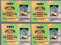 1991 Stadium Club Bb- Pre Procuction Cards- Montreal Expos- 4 Diff