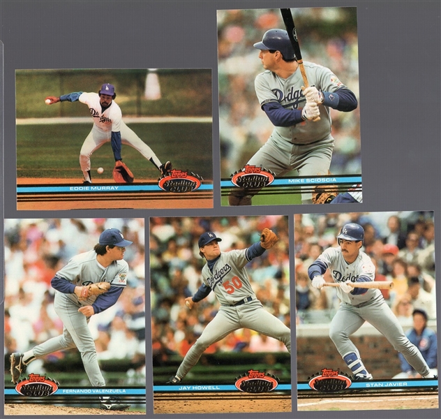 1991 Stadium Club Bb- Pre Production Cards- Los Angeles Dodgers- 5 Diff