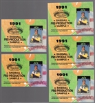 1991 Stadium Club Bb- Pre Production Cards- Los Angeles Dodgers- 5 Diff