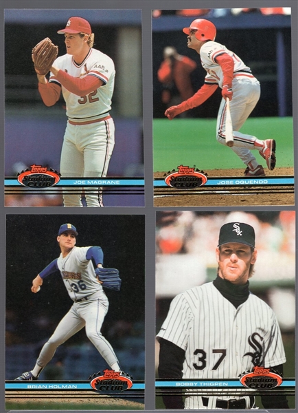 1991 Stadium Club Bb- Pre Production Cards- 4 Diff