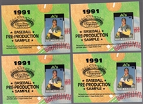 1991 Stadium Club Bb- Pre Production Cards- 4 Diff