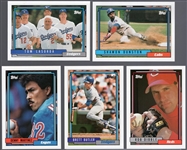1992 Topps Baseball Pre Production Card Set of 9
