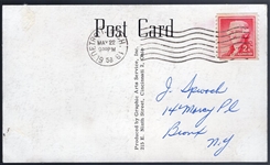 May 22, 1958 Graphic Arts Detroit Tigers MLB Postcard- Harvey Kuenn