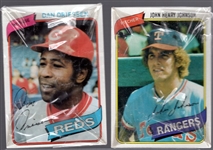 1980 Topps Mrs. Butterworth’s and K-Mart Bsbl.- 1 Unopened Cello Pack of Each