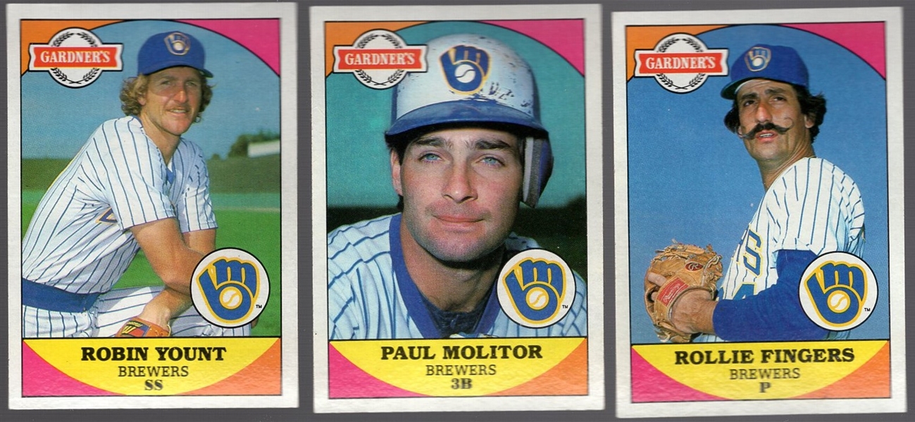 1983 Gardner’s Milwaukee Brewers MLB- 1 Complete Set of 22 Cards