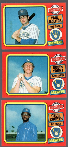 1985 Gardner’s Milwaukee Brewers MLB- 1 Complete Set of 22 Cards