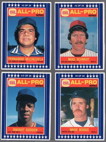 1986 & 1987 Burger King Bsbl.- 1 Complete 10 Panel Set from Each Year