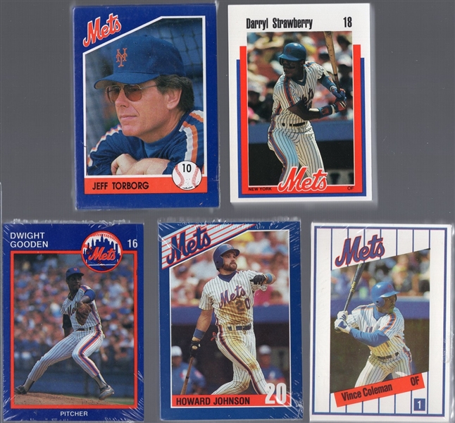 1988-92 New York Mets MLB Kahn’s Sets- 1 From Each Year (5 Sets Total)