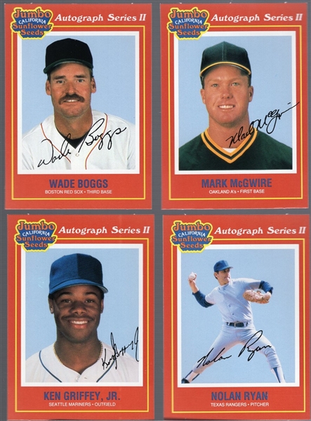 1991 Jumbo California Sunflower Seeds Bsbl.- 1 Complete Set of 24 Cards