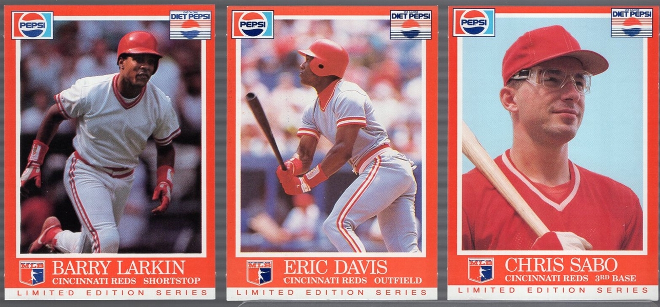 1991 Cincinnati Reds MLB Pepsi/ Diet Pepsi- 1 Complete Set of 20 Cards