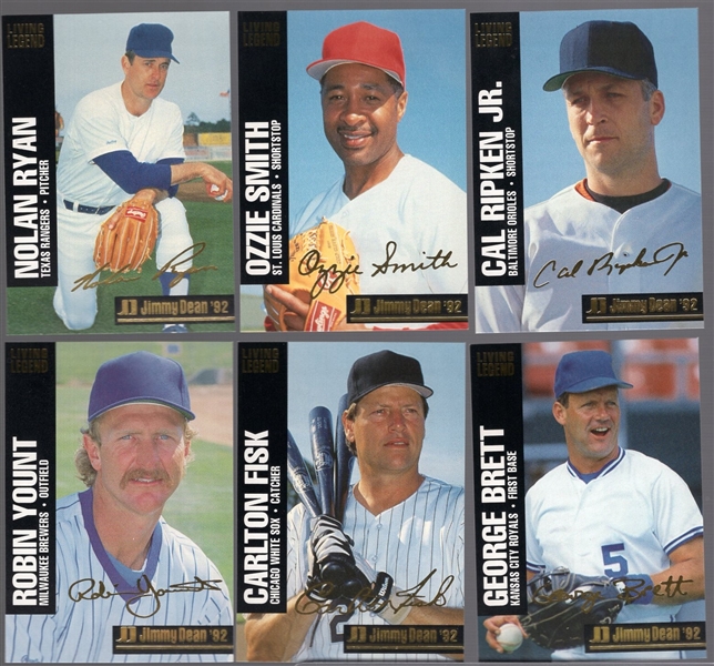1992 Jimmy Dean Bsbl. Living Legend- 1 Complete Set of 6 Cards