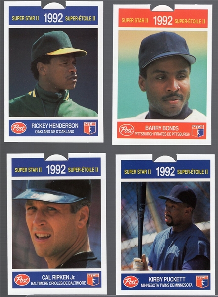 1992 Post Canadian Bsbl.- 1 Complete Set of 18 “Pop-Up” Cards