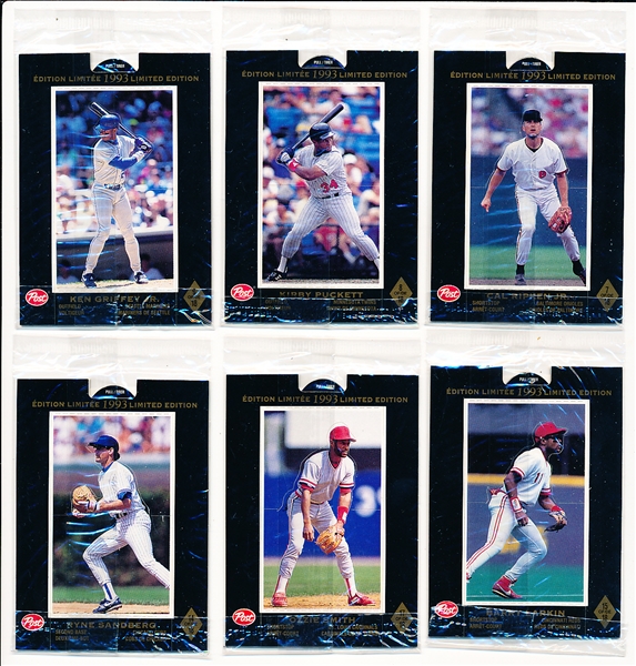 1993 Post Canadian Bsbl.- 1 Complete Set of 18 “Pop-Up” Cards in Original Cello Packs