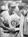June 11, 1968 Chicago Daily News Ernie Banks/ Bill Hands Chicago Cubs MLB B/W 8 ¼” x 10 ¼” Photo
