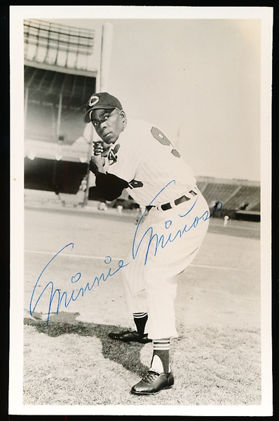 Late 1950’s Minnie Minoso Cleveland Indians MLB Team Issued Postcard