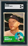 1963 Topps Baseball- #200 Mickey Mantle, Yankees- SGC 3 (Vg)