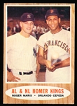 1962 Topps Baseball- #401 AL and NL Homer Kings- Maris/Cepeda