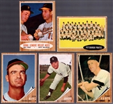 1962 Topps Baseball- 5 Diff