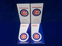 1974/75 Chicago Cubs Baseball Media Guides- 4 Diff