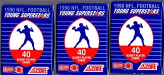 1990 Score Young Superstars Football Set of 40- 3 Sets