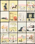 1935 Wohlfahrt “Dogs” by Zito Comic Cards- 23 Diff.