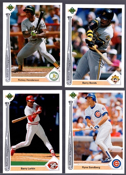 1991 Upper Deck Baseball- Silver Sluggers Set of 18