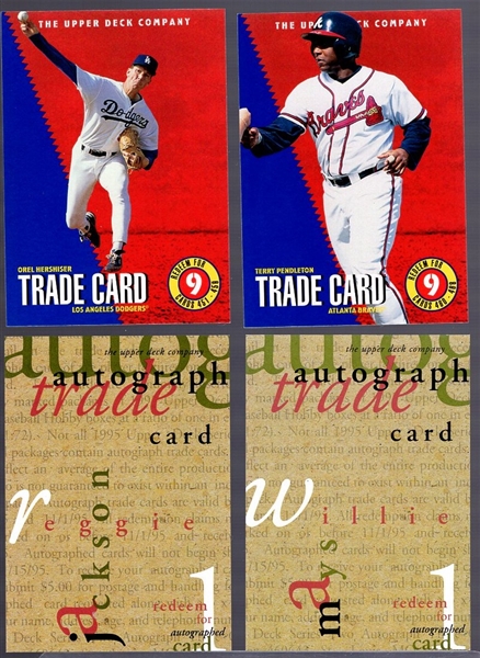 1995 Upper Deck Bb- Autograph Trade Cards- 6 Cards- expired cards