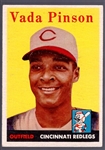 1958 Topps Bb- #420 Vada Pinson RC, Reds