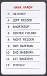 1970 Milton Bradley Baseball Game- Hank Aaron