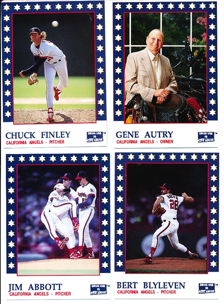 1992 California Angels Police Complete Set of 18