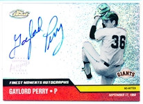 2002 Finest Bb- “Finest Moments Autographs”- #FMA-GP Gaylord Perry, S.F. Giants