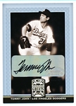 2005 Donruss Greats of the Game Bb- “Signatures”- #83 Tommy John, Dodgers