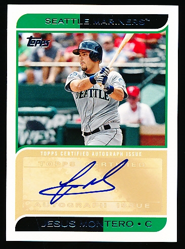 2012 Topps Bb- “Mini Autographs”- #MA-14 Jesus Montero, Mariners