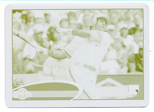 2012 Topps Bb- “Mini Yellow Printing Plate” 1 of 1- #390 Taylor Green, Brewers