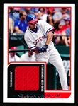 2012 Topps Bb- “Mini Relics”- #MR9 Nelson Cruz, Rangers