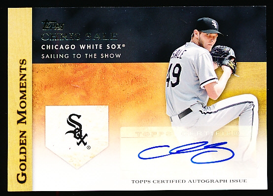 2012 Topps Bb- “Golden Moments Autographs”- #GMA-CS Chris Sale, White Sox