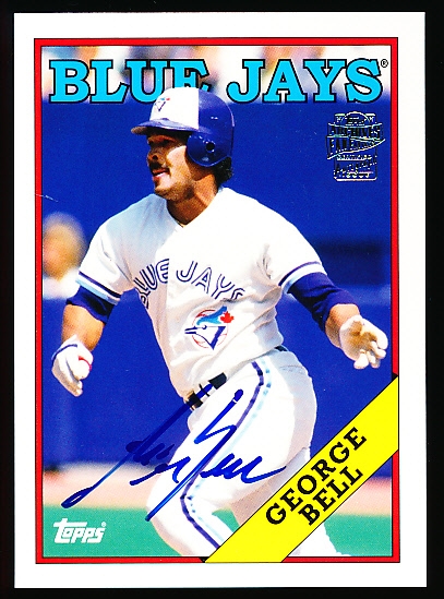 2012 Topps Fan Favorites Archives Bb- “Autographs”- #FFA-GB George Bell, Blue Jays (1988)