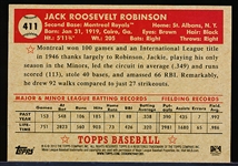 2012 Topps National Collector’s Convention (Baltimore) VIP Promo- #411 Jackie Robinson, Montreal Royals- (1952 Topps Style)