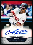 2013 Topps On-Line Exclusive Bb- “Mini Autographs”- #MA-CS Carlos Santana, Indians