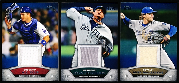 2013 Topps On-Line Exclusive Bb- “Mini Relics”- 3 Diff.