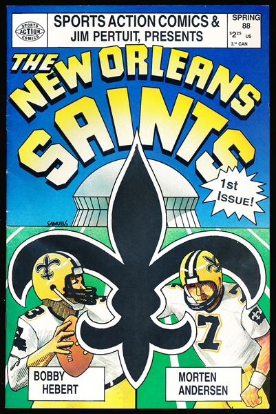 Spring 1988 Sports Actions Comics & Jim Pertuit “The New Orleans Saints” Comic Book- 1st Issue!