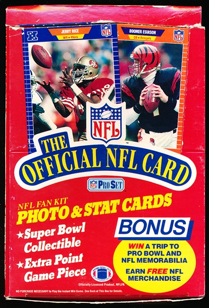 1989 Pro Set Football- Series #1- One Unopened Wax Box