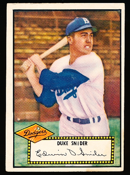 1952 Topps Baseball- #37 Duke Snider, Dodgers- Black Back