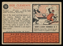 1962 Topps Bb- #10 Bob Clemente, Pirates