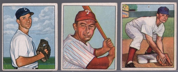 1950 Bowman Bb- 3 Diff Low #’s