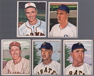 1950 Bowman Bb- 5 Diff- All with dated copyright backs