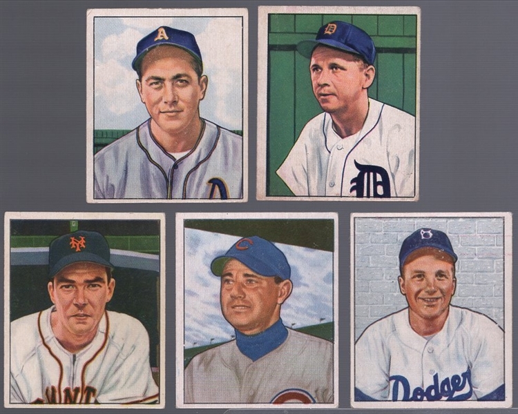 1950 Bowman Bb- 5 Diff- All with dated copyright backs