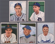 1950 Bowman Bb- 5 Diff- All with dated copyright backs