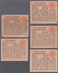 1950 Bowman Bb- 5 Diff- All without copyright backs