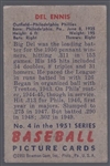 1951 Bowman Baseball- #4 Del Ennis, Phillies